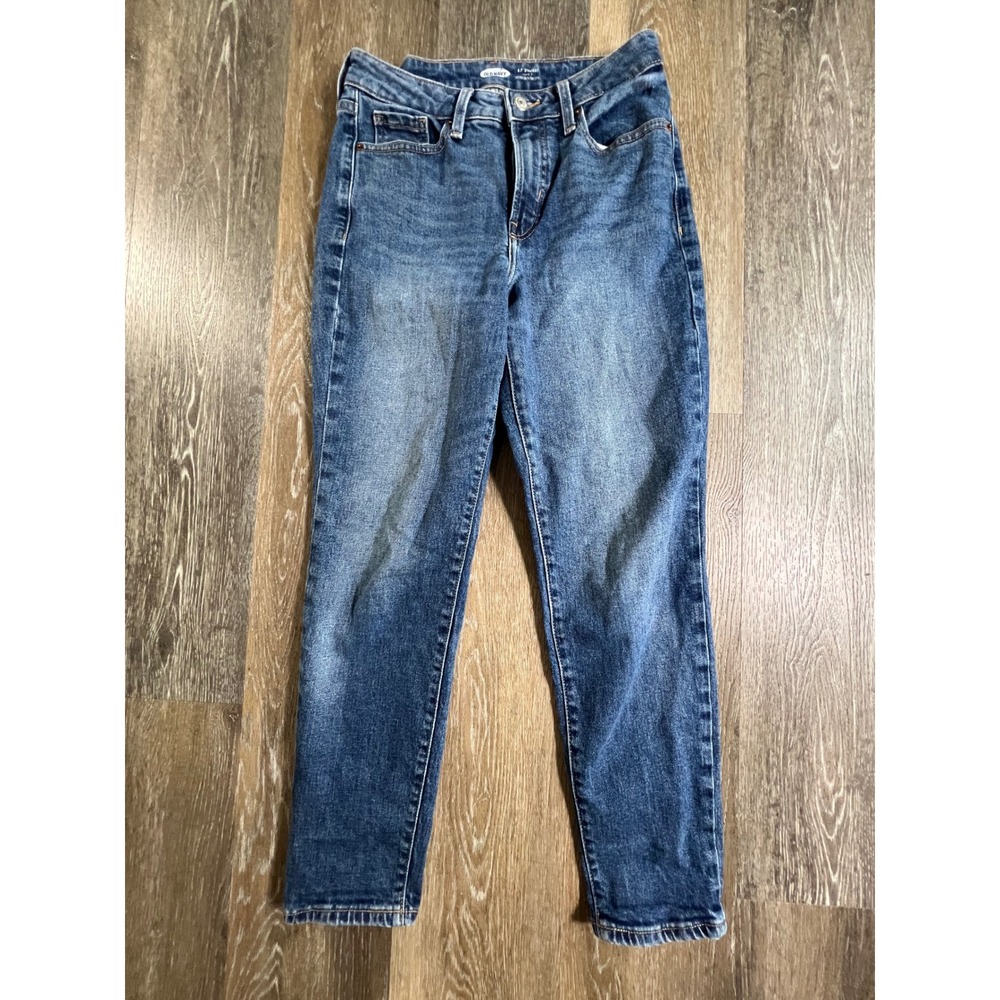Old Navy O.G. Straight Jeans Women 2 Blue High Rise Secret Slim Pockets